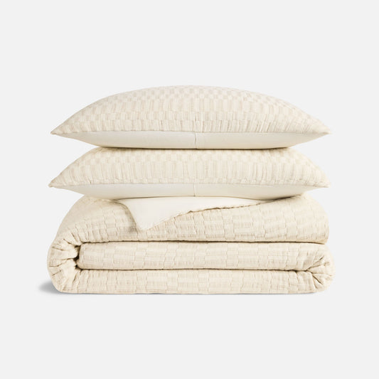 Woven Checkerboard Duvet Set