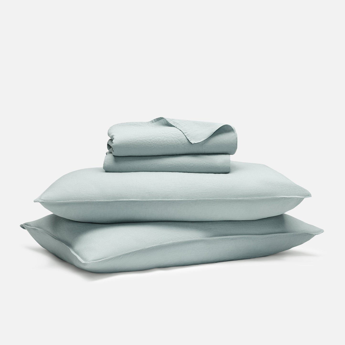 Set of 2 Washed European Linen Core Sheet Set Bundle