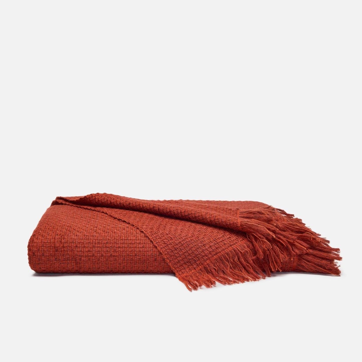 Basketweave Alpaca Throw Blanket