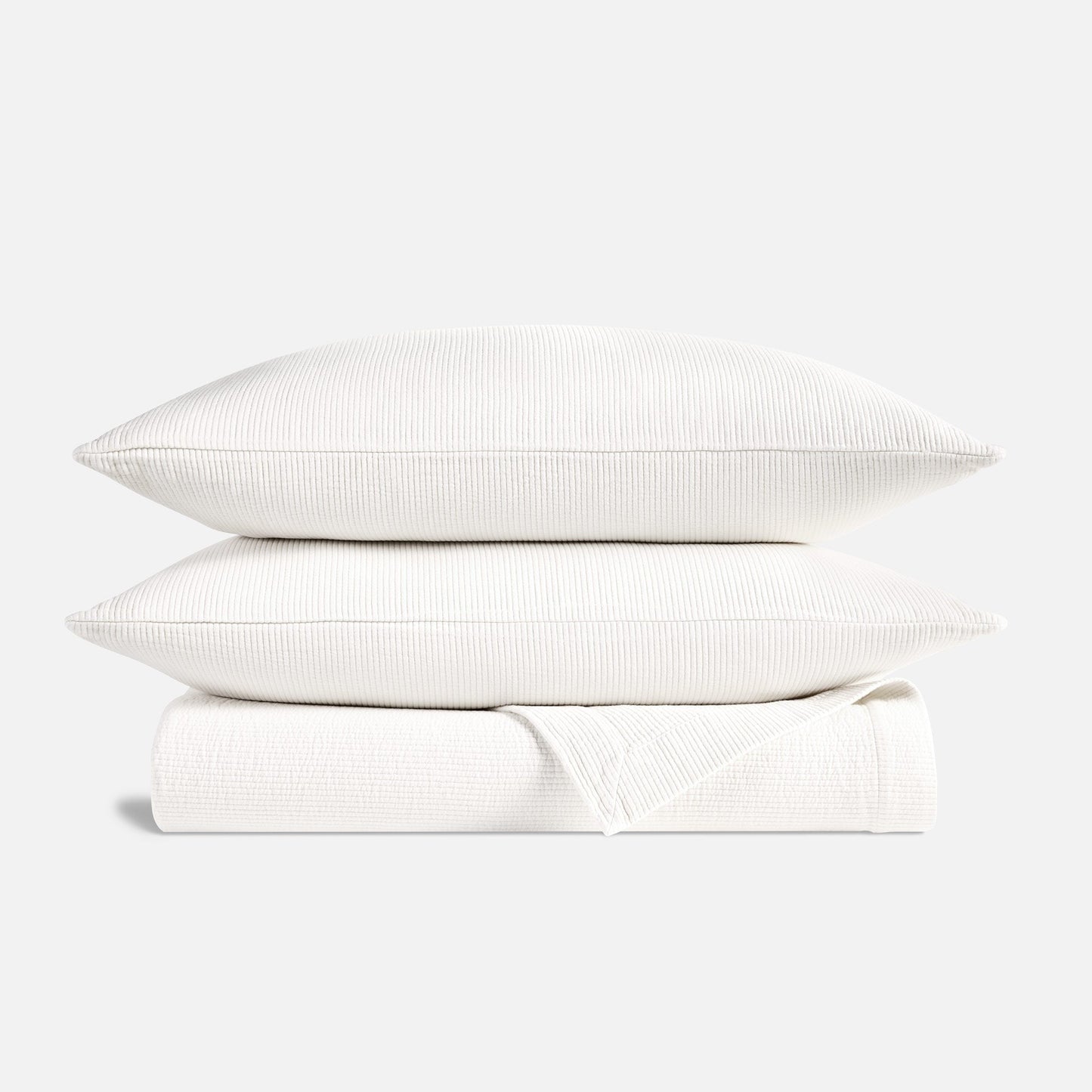 Ribbed Matelasse Quilt Set