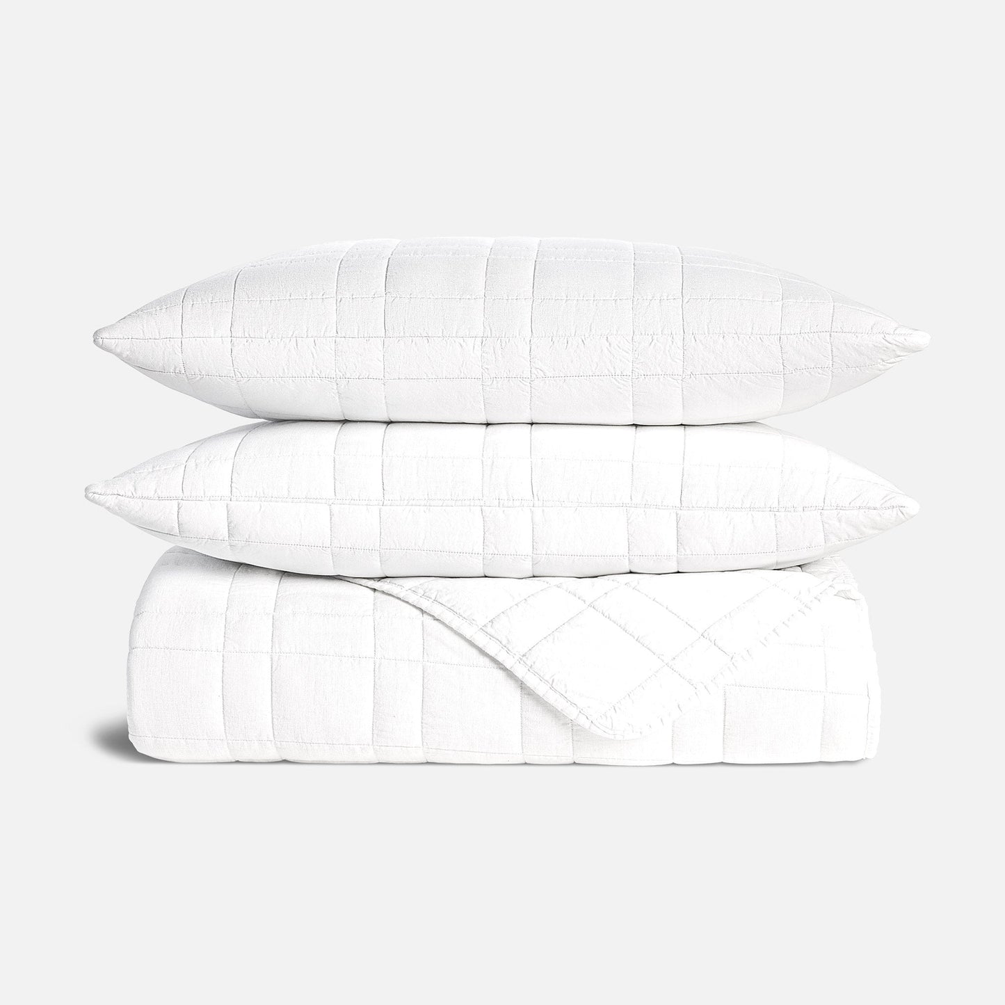 Washed European Linen Quilt Set